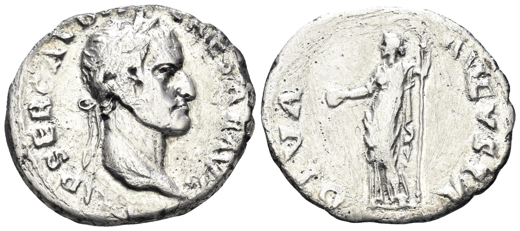 Galba. 68-69 AD. AR Denarius (2.76g, 20mm). Rome mint. RIC 189