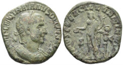 Trajan Decius. 249-251 AD. AE Sestertius (17.55g, 28mm). Rome mint. RIC 117b
