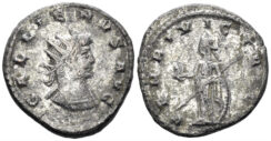 Gallienus. 253-268 AD.  BI Antoninianus (3.99g, 20.5mm). Antioch mint. Struck 266-9 AD. RIC 660