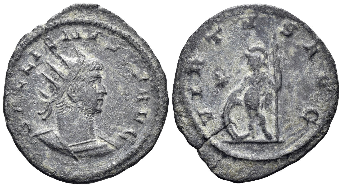 Gallienus. 253-268 AD. AE Antoninianus (2.39g, 22mm). Antioch mint. Struck 266/7 AD. RIC 668