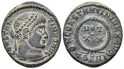 Constantine I ‘the Great’. 307-337 AD. AE Follis (3.01g, 19mm). Thessalonica mint. Struck 324 AD. RIC 123