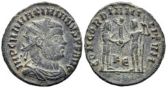 Maximianus I. 286-310 AD. AE Radiatus (2.98g, 20mm). Cyzicus mint. Struck 295-9 AD. RIC 16b