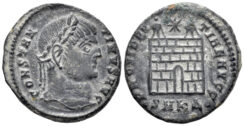 Constantine I ‘the Great’. 307-337 AD. AE Follis (2.69g, 18mm). Cyzicus mint. Struck 326/7 AD. RIC 44