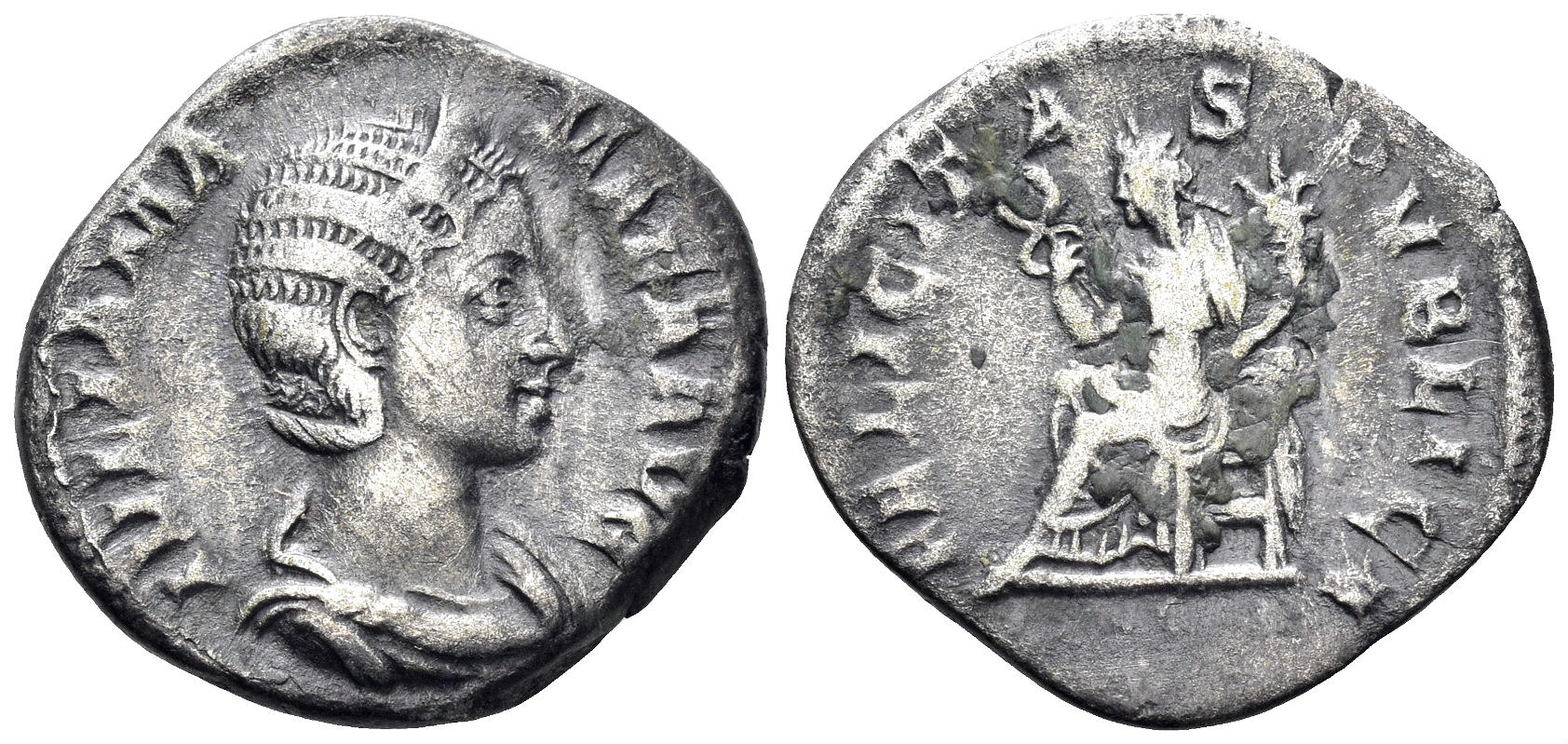 Julia Mamaea, Augusta. 222-235 AD. AR Denarius (2.76g, 19mm). Rome mint. Struck 230 AD. RIC 338