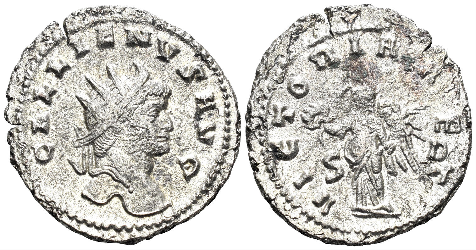 Gallienus, 253-268 AD. AE Silvered Antoninianus (3.62g, 23mm), Rome (?) mint. Struck 265 AD. RIC 586