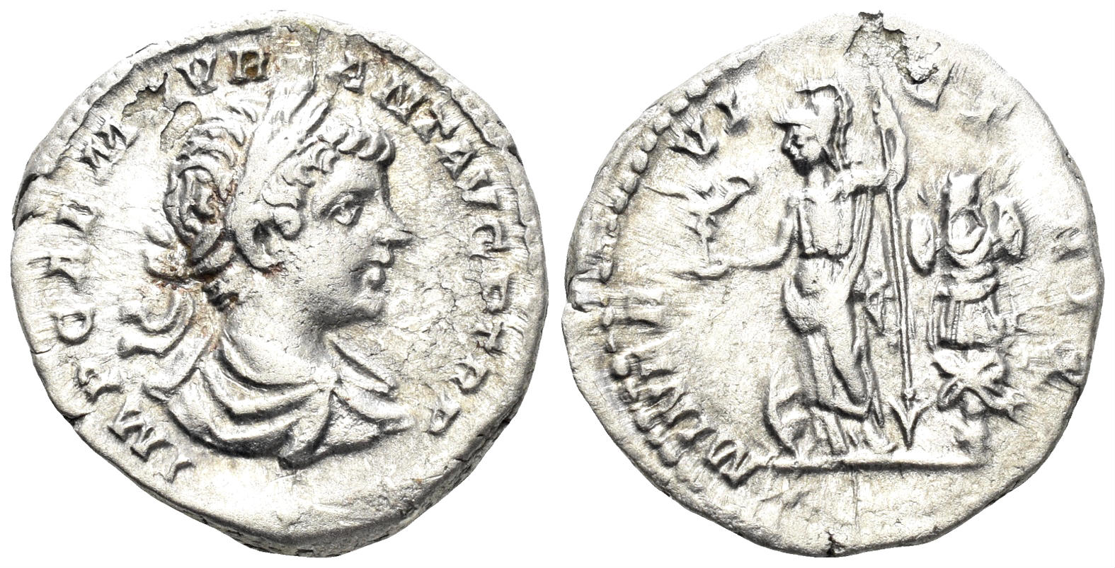 Caracalla. 198-217 AD. AR Denarius. (3.44g, 18mm). Rome mint. Struck 198 AD. RIC 25b