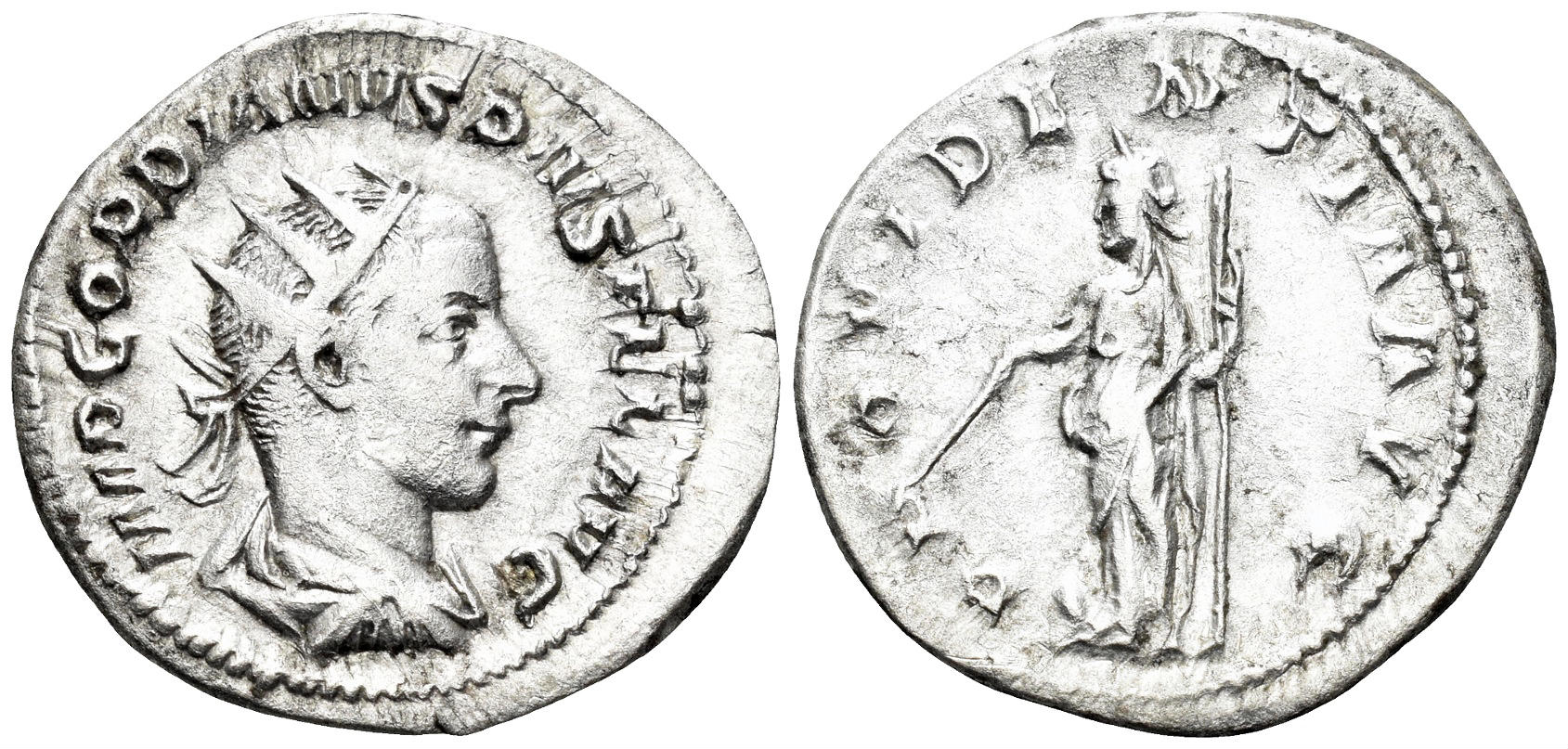 Gordian III. 238-244 AD. AR Antoninianus (4.18g, 23mm). Rome mint. Struck 243/4 AD. RIC 150