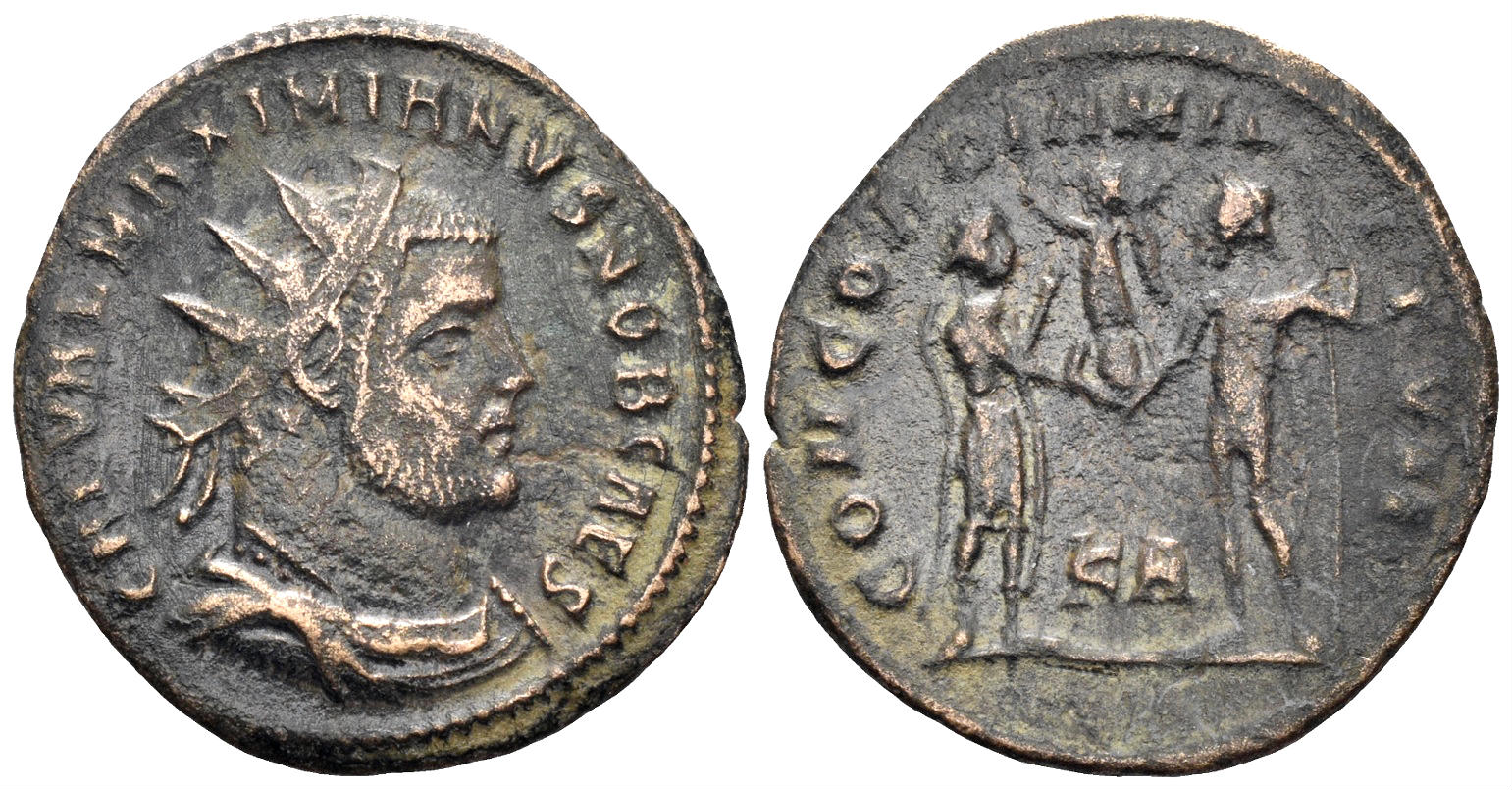 Maximianus I. 286-305 AD. AE Radiatus (2.20g, 20mm). Cyzicus mint. Struck 295-9 AD. RIC 16b