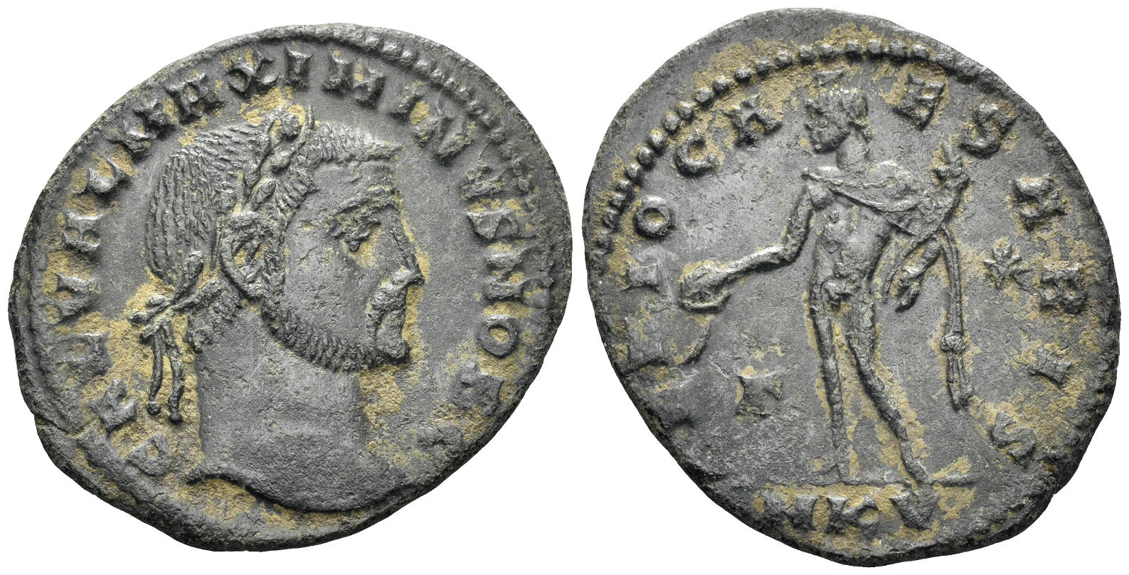 Maximinus II Daia, as Caesar. 305-309 AD. AE Follis (4.22g, 27mm). Cyzicus mint. Struck 309 AD. RIC 587