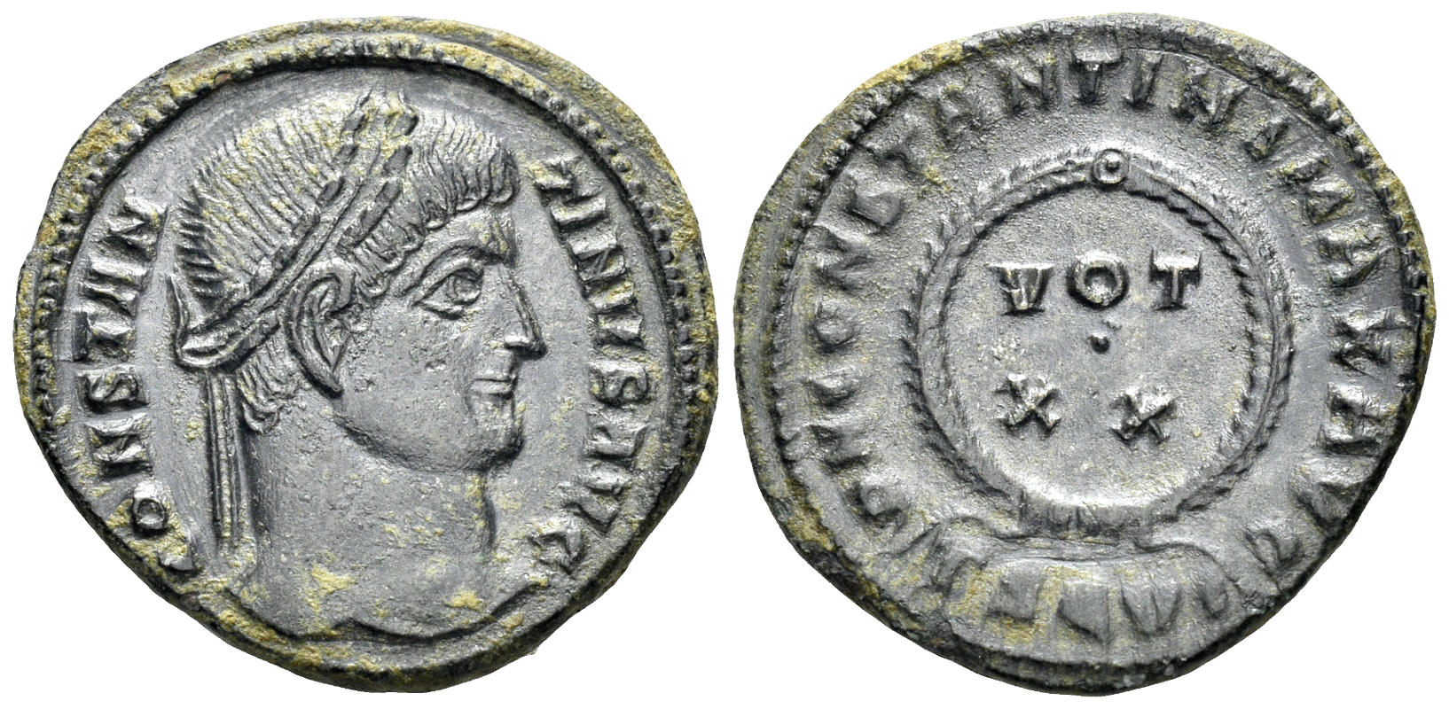 Constantine I ‘the Great’. 307-337 AD. AE Follis (2.99g, 19mm). Thessalonica mint. Struck 324 AD. RIC 123