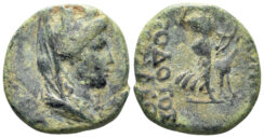 Phrygia, Akmoneia. 1st century BC. AE 16mm (2.98g). Timotheos Menela, magistrate. SNG von Aulock 3367