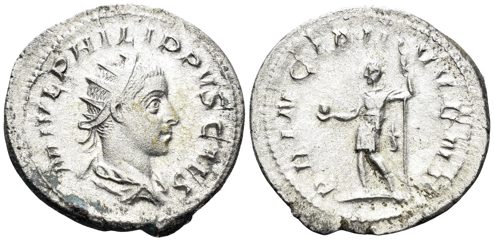 Philip II, as Caesar. 244-247 AD. AR Antoninianus (3.89g, 23mm). Rome mint. Struck 246 AD. RIC 218d