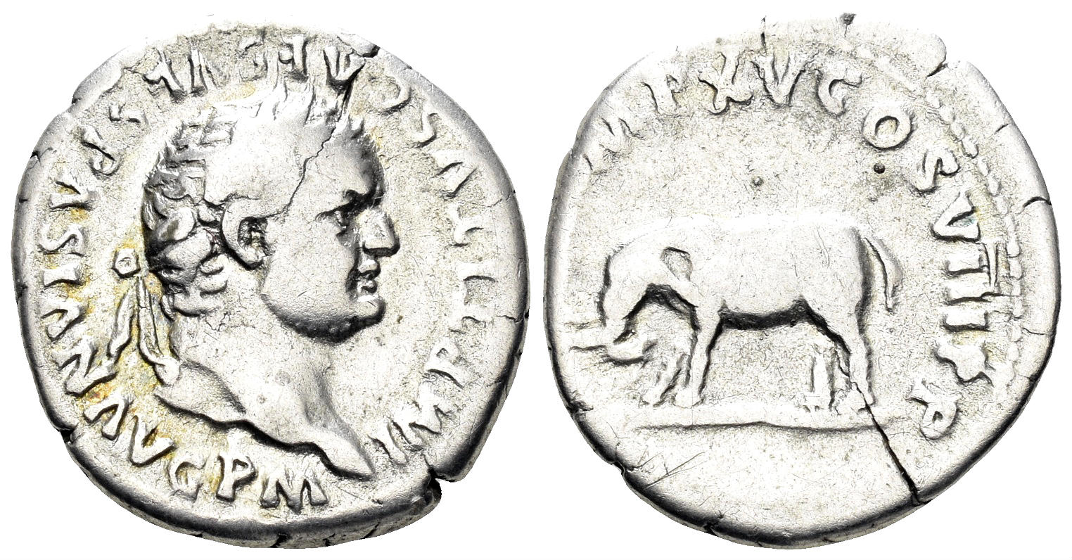Titus. 79-81 AD. AR Denarius (3.19g, 17mm). Rome mint. Struck 80 AD. RIC 115