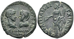 Thrace, Anchialos. Gordian III, with Tranquillina. 238-244 AD. AE Pentassarion (11.10g, 25mm). RPC VII.2 1192