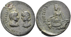 Mesopotamia, Singara. Gordian III with Tranquillina. 238-244 AD. AE 33mm (20.82g). SNG Copenhagen 256