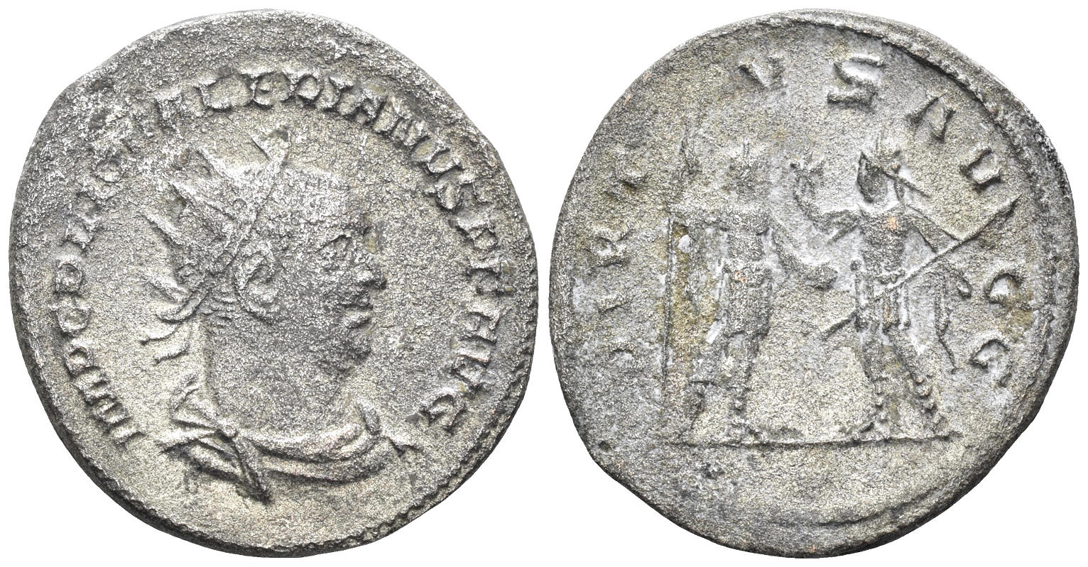 Valerian I. 253-260 AD. AR Antoninianus (3.89g, 23mm). Samosata mint. Struck 255/6 AD. RIC 292 (Antioch)