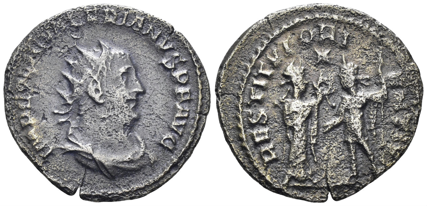 Valerian I. 253-260 AD. AR Antoninianus (3.29g, 21mm). Samosata mint. Struck 255/6 AD. MIR 1700q