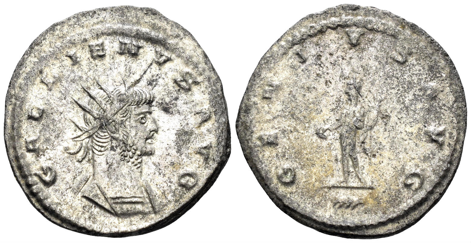 Gallienus. 253-268 AD. AE Silvered Antoninianus (3.00g, 22mm). Antioch mint. Struck 264/5 AD. RIC 638