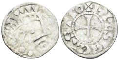 France. Provincial. Blois (comté). Time of Thibaut III. Circa 1037-1089/90. AR Denier (1.21g, 21mm). Duplessy, Féodales 578