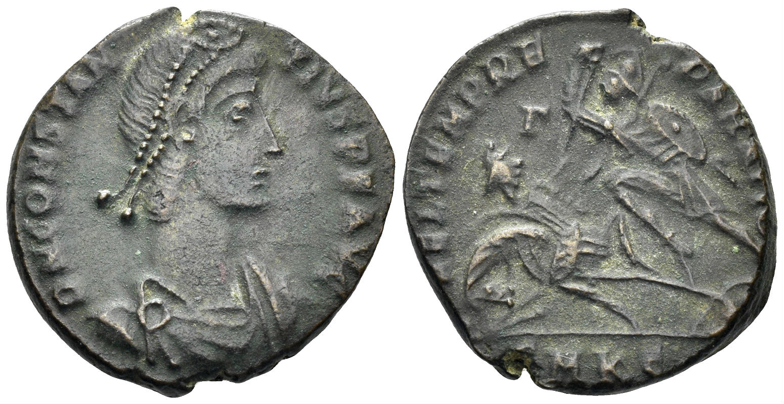 Constantius II. 337-361 AD. AE Centenionalis (5.22g, 22mm). Cyzicus mint. Struck 351-4 AD. RIC 95