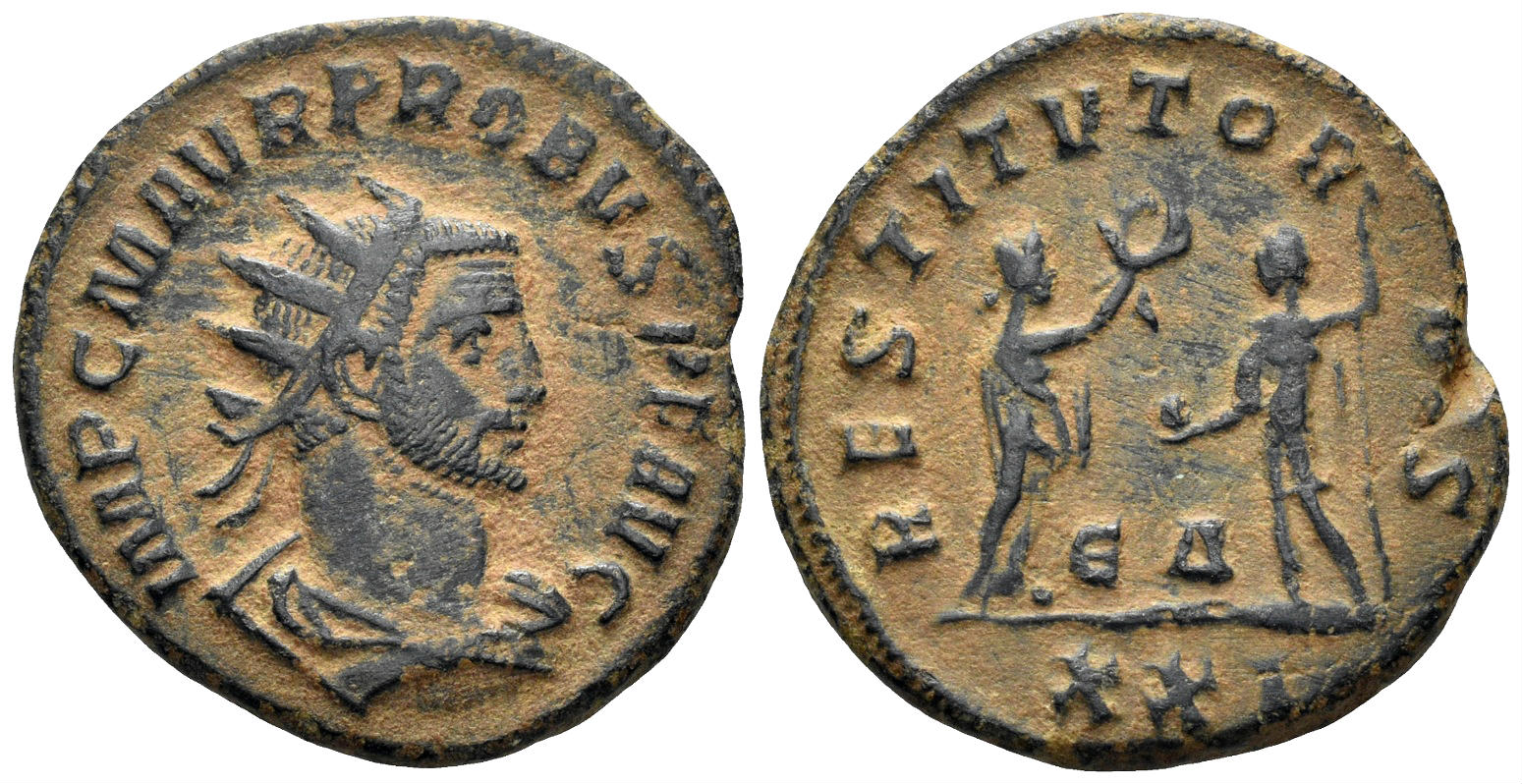 Probus. 276-282 AD. AE Antoninianus (3.75g, 21mm). Antioch mint. Struck 281 AD. RIC 925