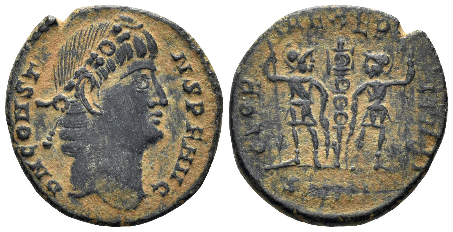 Constans. 337-350 AD. AE Follis (1.74, 15mm). Nicomedia mint. Struck 337-41 AD. LRBC 1138