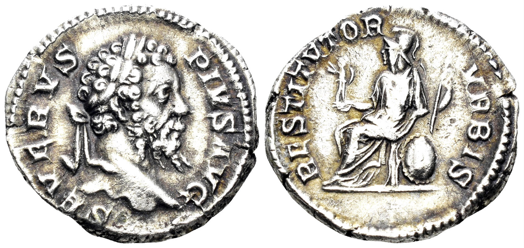 Septimius Severus. 193-211 AD. AR Denarius (3.20g, 19mm). Rome mint. Struck 202-10 AD. RIC 288