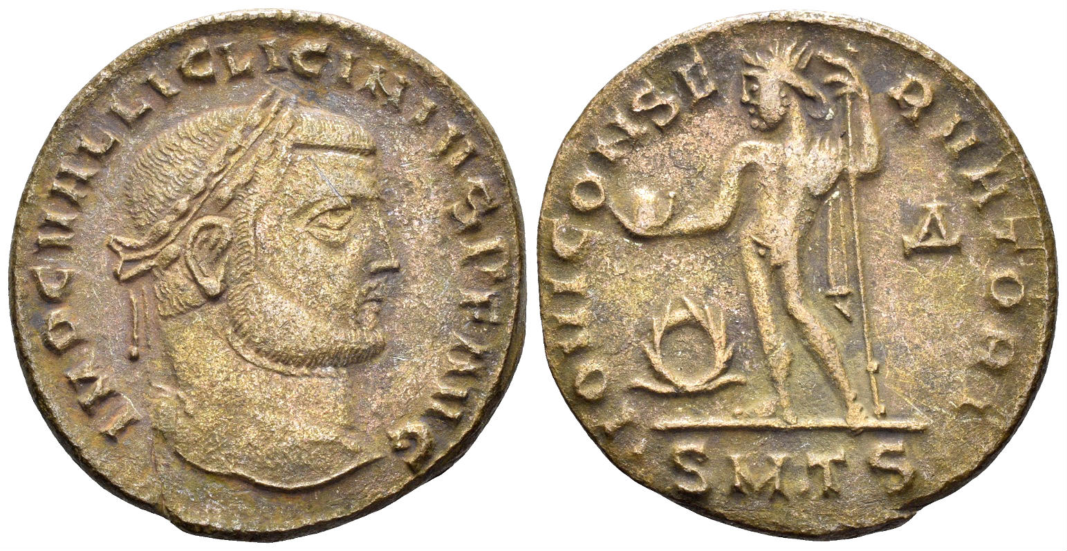 Licinius I. 308-324 AD. AE Follis (5.01g, 23mm). Thessalonica mint. Struck circa 312 AD. RIC 49