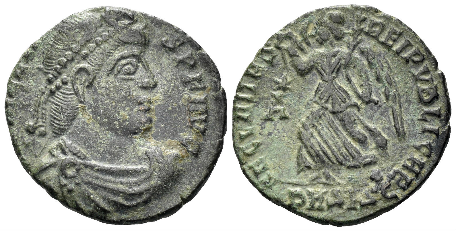 Valens. 364-378 AD. AE3 (2.42g, 18mm). Siscia mint. Struck 367-75 AD. LRBC 1294