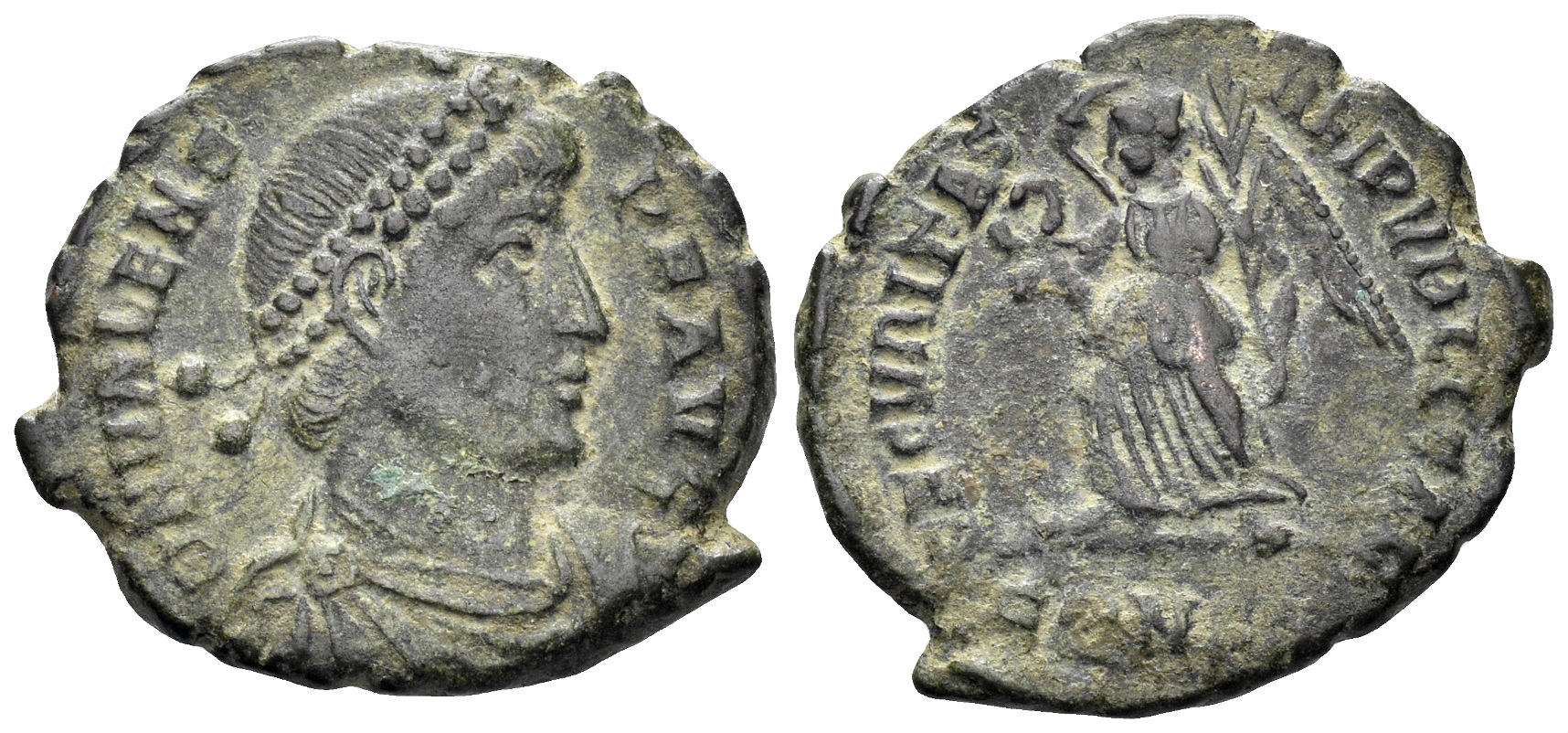 Valens. 364-378 AD. AE3 (2.59g, 18mm). Constantinople mint. Struck 367-75 AD. RIC 21c.3