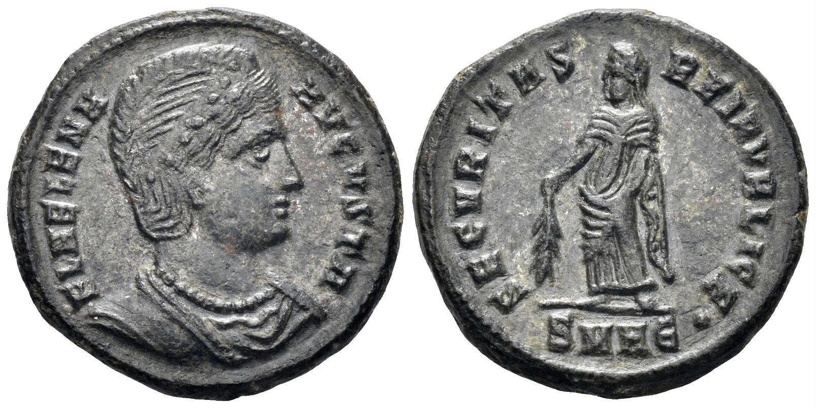 Helena, Augusta. 324-328/30 AD. AE Follis (3.52g, 19.5mm). Heraclea mint. Struck 327-9 AD. RIC 95