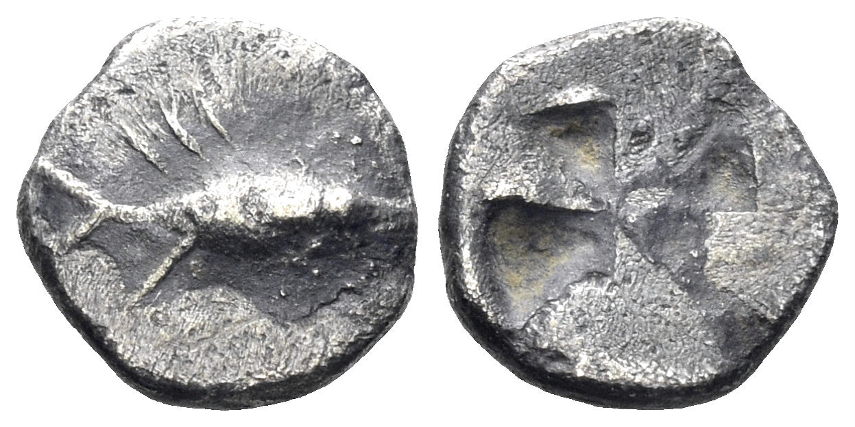 Mysia, Kyzikos. Circa 550-530 BC. AR Hemiobol (0.44g, 8mm). Rosen 521
