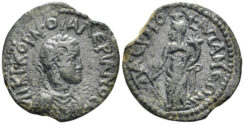 Phrygia, Apameia. Valerian II, Caesar, 256-258 AD. AE 23mm (4.88g). Pa. Hermos, magistrate. SNG Copenhagen 222