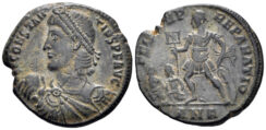 Constantius II. 337-361 AD. AE Centenionalis (4.00g, 20.5mm). Antioch mint. Struck 348-50 AD. RIC 125