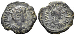 Arabia, Bostra. Commodus, as Caesar. 166-177 AD. AE 16.5mm (2.20g). Kindler, Bostra 15 var.
