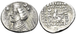 Parthian Kingdom, Orodes II. 58/7-38 BC. AR Drachm (g, mm). Ekbatana mint. Sellwood 48.9