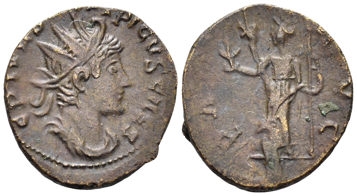 Tetricus II, Caesar. 273-274 AD. AE Antoninianus (2.02g, 22mm). Irregular mint. Pax