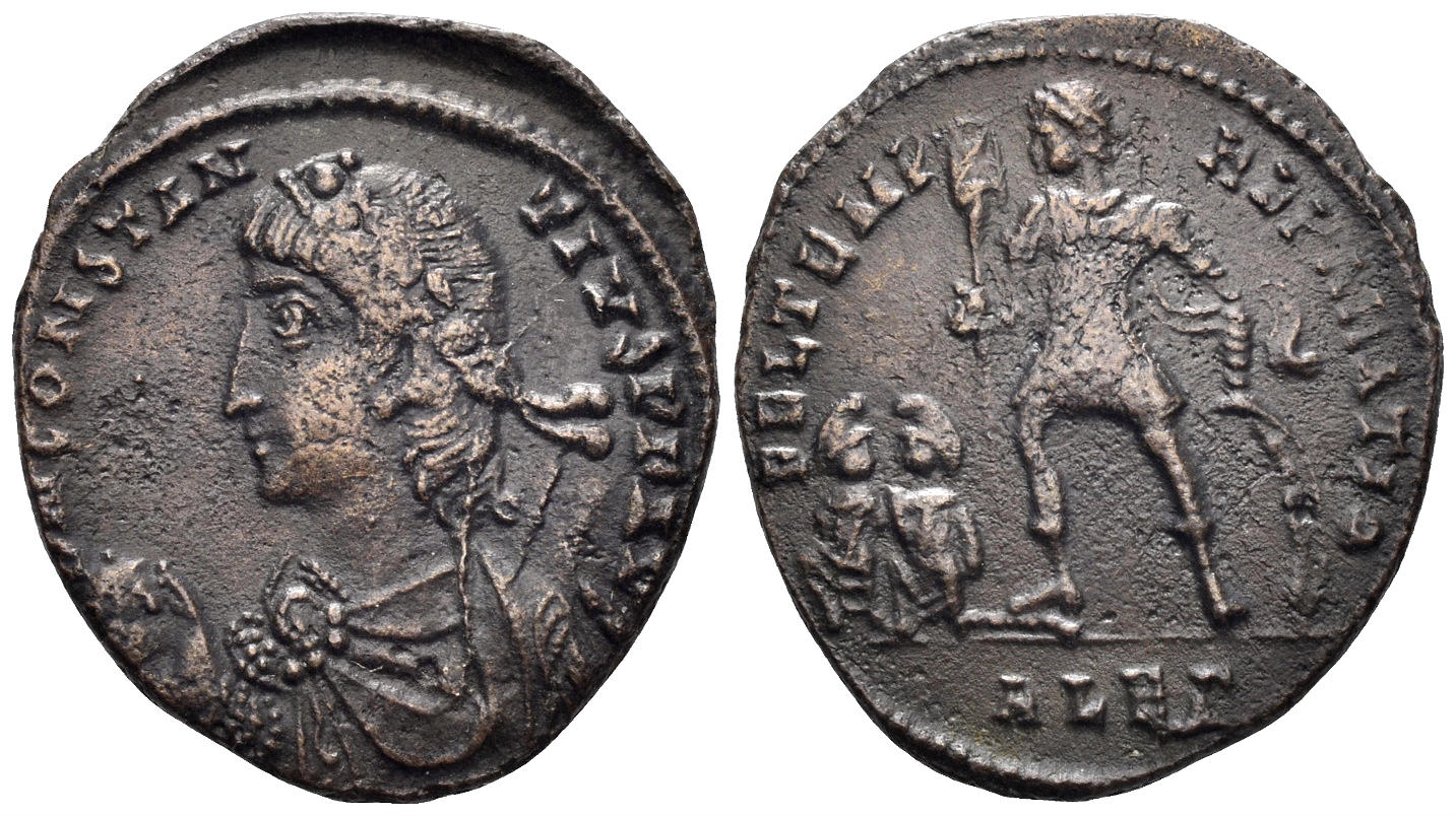 Constantius II. 337-361 AD. AE Centenionalis (4.29g, 23mm). Alexandria mint. Struck 348-50 AD. RIC 55