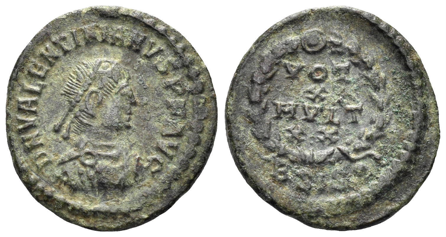 Valentinian II. 375-392 AD. AE4 (1.01g, 13mm). Siscia mint. Struck 375-378 AD. RIC 37a.2