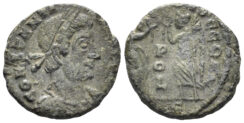 Constantius II. 337-361 AD. AE4 (1.35g, 13mm). Lugdunum mint. Struck 341-6 AD. LRBC 264