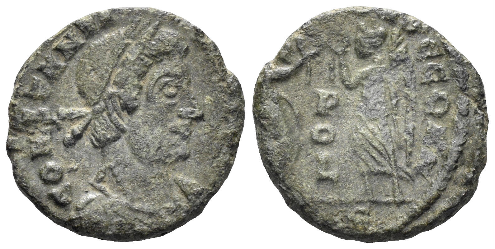 Constantius II. 337-361 AD. AE4 (1.35g, 13mm). Lugdunum mint. Struck 341-6 AD. LRBC 264