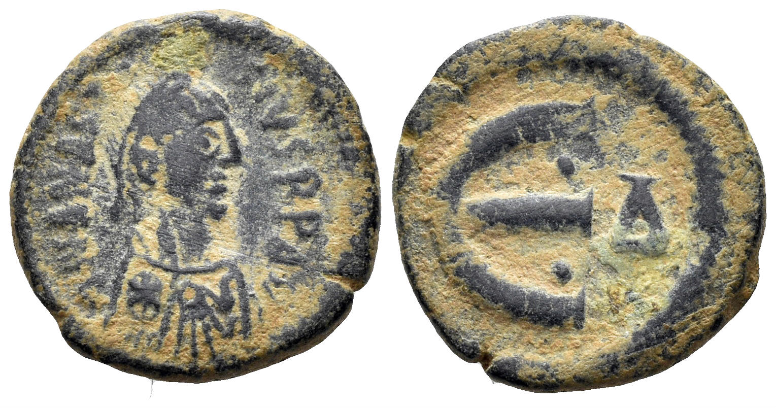 Anastasius. 491-518. AE Pentanummium (1.77g, 14mm). Constantinople mint. SB 29