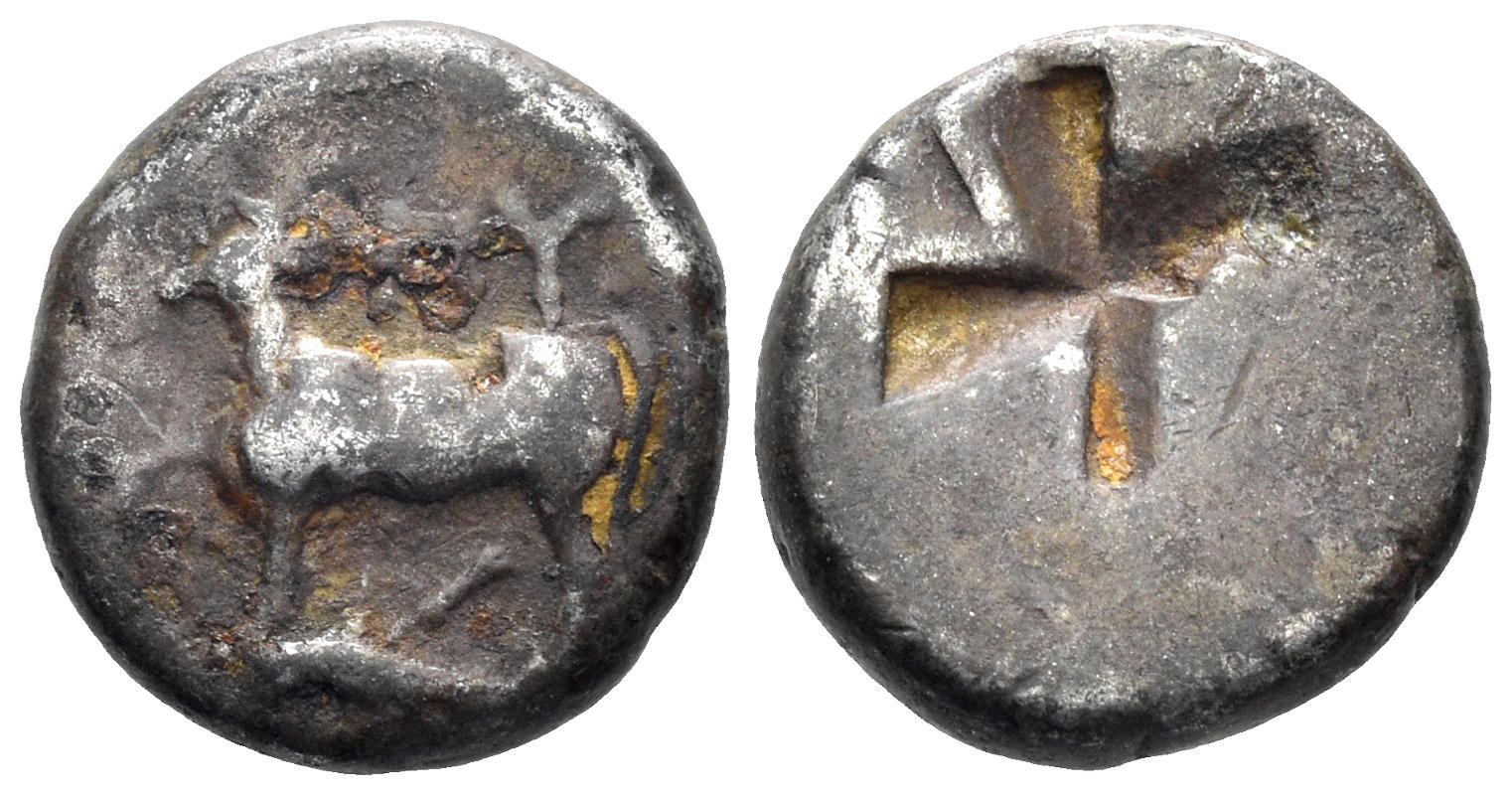 Thrace, Byzantium. 357-340 BC. AR Hemidrachm (2.40g, 12mm). Schoenert-Geiss, Byzantion I, pl. 13-24, SNG BM-36-41