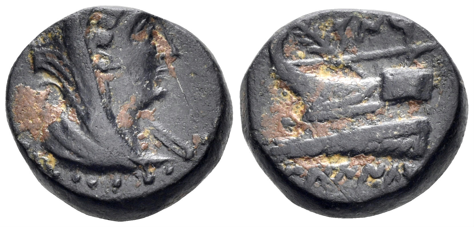 Phoenicia, Marathos. 217/6-185/4 BC. AE 14mm (4.35g). Dated CY 73 (187/6 BC). Duyrat 184-209