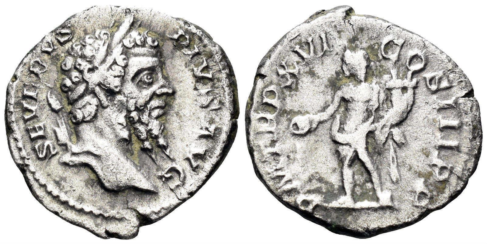 Septimius Severus. 193-211 AD. AR Denarius (3.20g, 19mm). Rome mint. Struck 208 AD. RIC 220