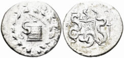 Ionia, Ephesos. 180-67 BC. AR Cistophoric Tetradrachm (12.63g, 28mm). Dated CY 4 (131/0 BC). HGM.- p. 162, pl. XL, (A/43 – R/4a)
