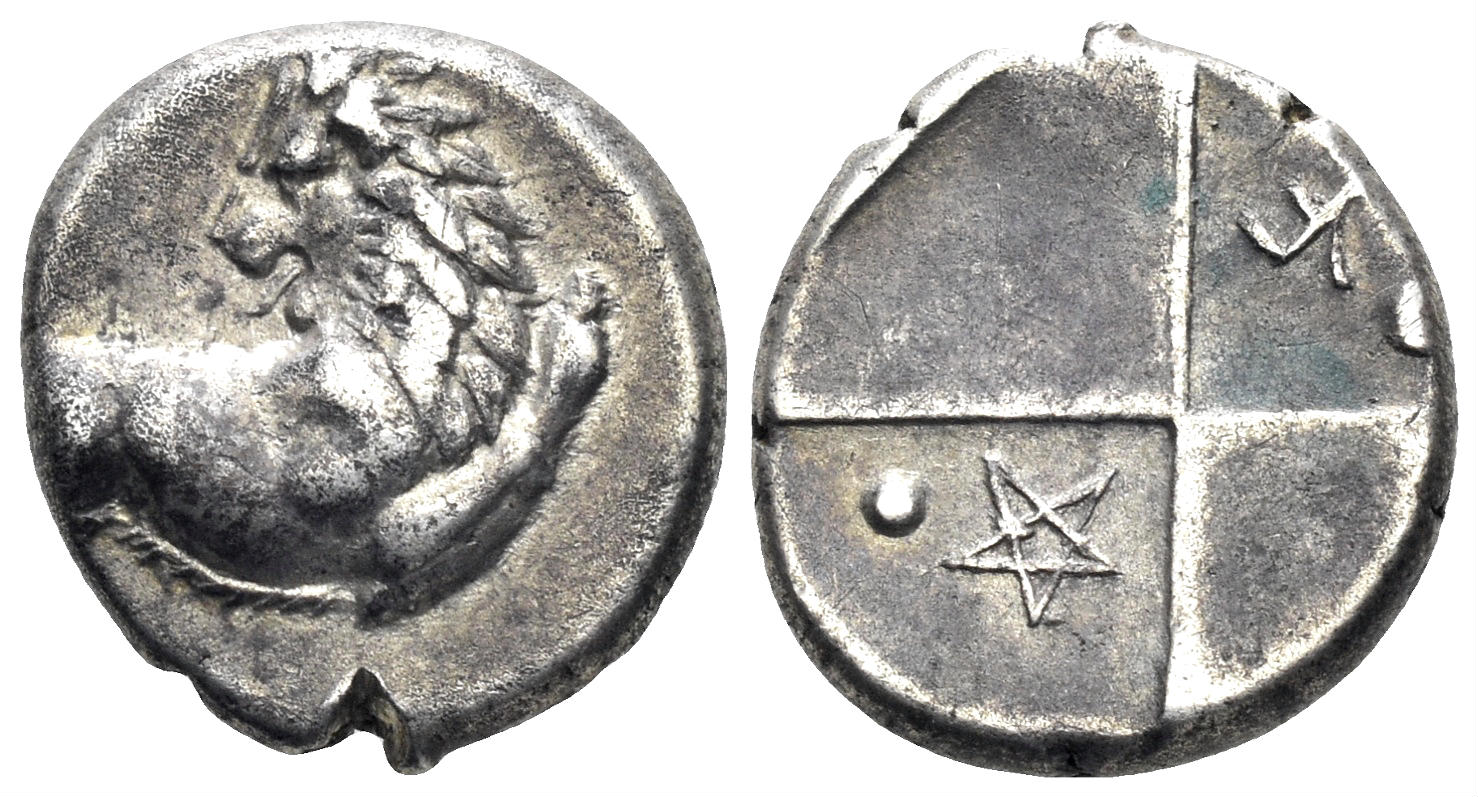 Thrace, Chersonesos. Circa 386-338 BC. AR Hemidrachm (2.40g, 13mm). McClean 4071