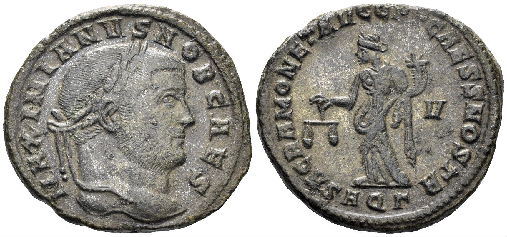 Galerius, as Caesar. 293-305 AD. AE Follis (10.21g, 27mm). Aquileia mint. Struck 301 AD. RIC 32b