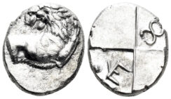Thrace, Black Sea Area. Chersonesos. Circa 350-300 BC. AR Hemidrachm (2.41g, 13mm). BMC Thrace pg. 185, 42