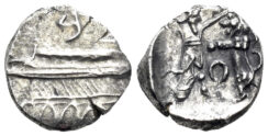Phoenicia, Sidon. Baalshillem (Sakton) II. Circa 401-365 BC. AR Sixteenth Shekel (0.60g, 10mm). E&E-S 851-1191